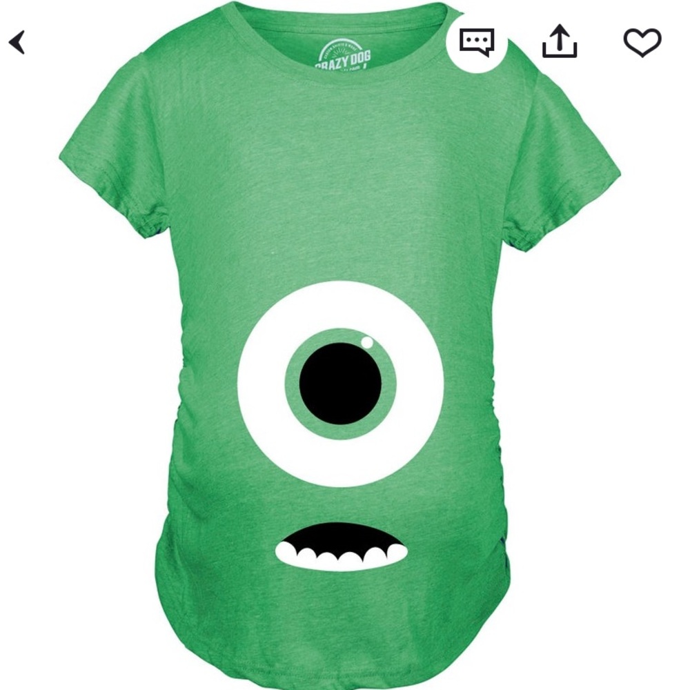 Crazy Dog T-Shirts Monster Inc. Maternity Shirt